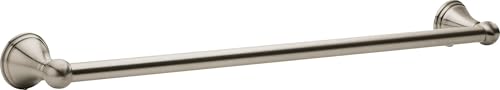 Image of Moen Preston Brushed Nickel 24-Inch Single Wall Mounted Bathroom Towel Bar, DN8424BN