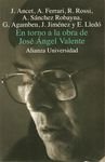 Portada de En torno a la obra de jose angel valente