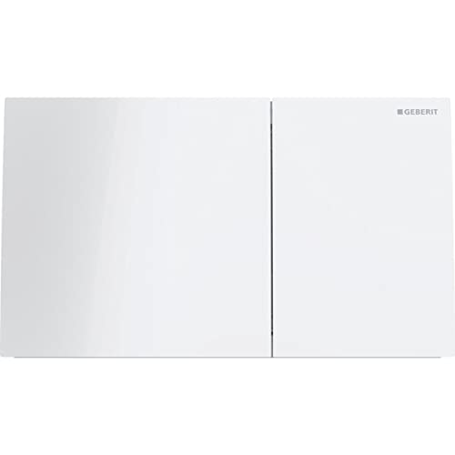 Geberit 115.622.Si.1 Sigma70 Placca X Casset.Vetro/Bco, Vetro Bianco