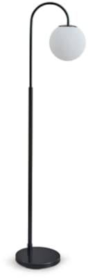Signature Design By Ashley Walkford Industrial 63.25" Metal Floor Lamp, Black #TOP16