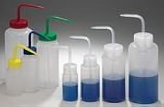 Bottle,LDPE,WASH,WM,with/Yellow Closure, 8OZ,6/PKG