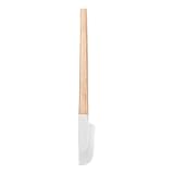 Espátula de silicona | Espátula de 23 cm con mango de madera aprobado para cocinar | Pala larga de silicona para hornear - Para mezclar Cocinar Pan Pastel Mantequilla Mermelada Apartamento Estudiante