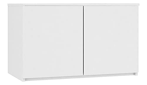 AKORD | Módulo Superior de Armario | Aumenta la Capacidad | Armario de 2 Estantes y 2 Puertas | Resistente | Fácil de Montar | 90x51x55 cm | Blanco