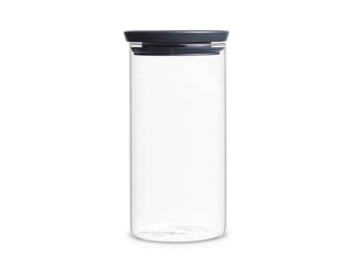 Brabantia 298264 - Tarro de cristal, 1.1 L, tapa gris oscuro