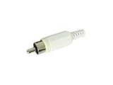 VS-ELECTRONIC - 609071 Kunststoff Cinchstecker, Weiß CA047W