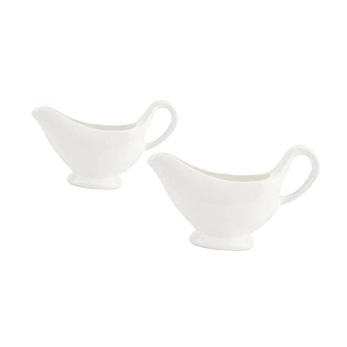 Mobestech 2Pcs Sauce Boats Seasoning Cups for Gravy Sauces Kitchen Pour Containers for Home Parties Restaurants Fine Workmanship Material