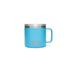YETI Rambler 14 oz Mug, Stainless Steel, Vacuum Insulated with Standard Lid, Reef Blue