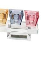 Elégante Menorah Hanoukiya en Cristal 6x27 cm - colorée