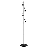 Hothingwell Garderobenständer, Eisen, 176 cm, Schwarz, 8 Haken