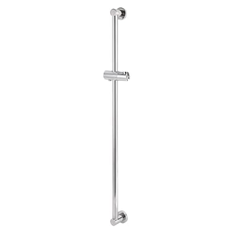 SOSmart24 Just Silver Shower Rail without Drilling Stainless Steel 70 cm with Adjustable Shower Head Bracket Includes Adhesive Set Silver Chrome-Plated Shiny Shower Rail Wall Bar for Cover