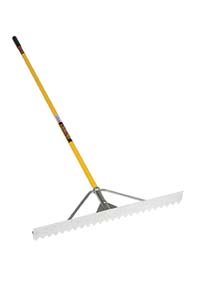 Structron 56824 Light Lute/Rake, Cushion Grip, 82", 24", Yellow Fiberglass Handle