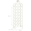 Biscottini Portabottiglie Vino in Ferro 36x16x106 - Portavini - Porta Bottiglie Vino in Metallo Capienza 24 Bottiglie - Cantinetta Vino Finitura Bianca antica - Espositore - Portabottiglie Cucina Bar