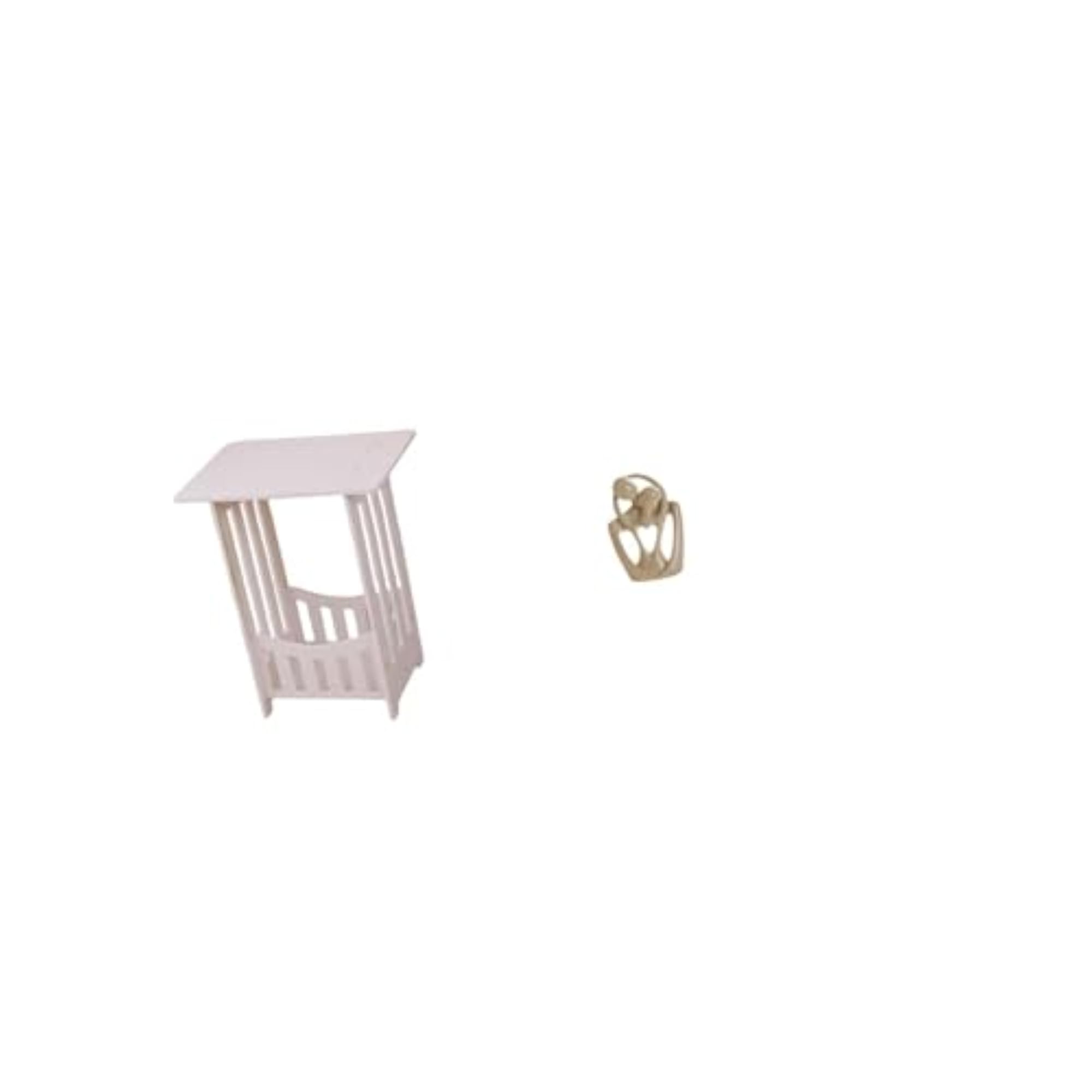 Practical Bedside Table with Abstract Couple Statue
