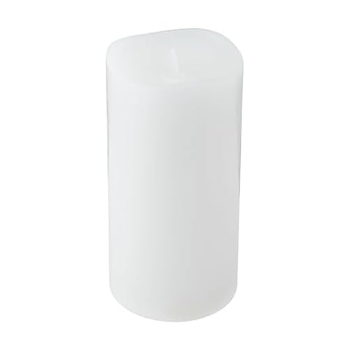 Image of Mikasa Real Wax Wavy Top Dancing Flameless Candles, Exquisite White Battery Candles for Wedding, Christmas Decorations, and Everyday, 4x8 Inch