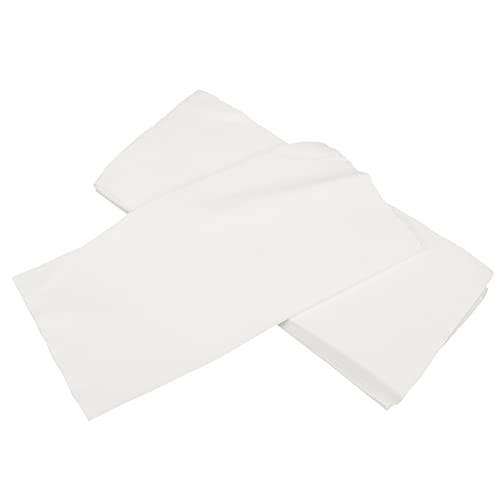 FUZHUI 100pcs Disposable Hair Towels, Pearl Texture, Strong Water Absorption, Soft Wood Pulp Cotton, for Hair Drying in Salon Hotel Footbaths, White