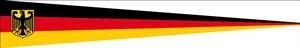 Preisvergleich Produktbild Buddel-Bini Deutschland mit Adler Langwimpel 150x30cm Flagge Fahne