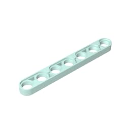 GDS-695 32065 Hole Arm Plate Technic Beam 1x7 Thin, Light Aqua, 50 PCS — image 1