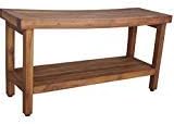 AquaTeak Patented 36" Sumba Teak Shower Bench with Shelf