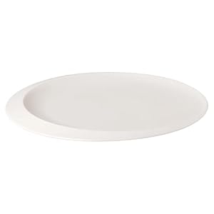 Villeroy & Boch NewMoon Presentation, Generous Plate for Serving Food, Premium Porcelain, White, Dishwasher Safe 37X37X3CM