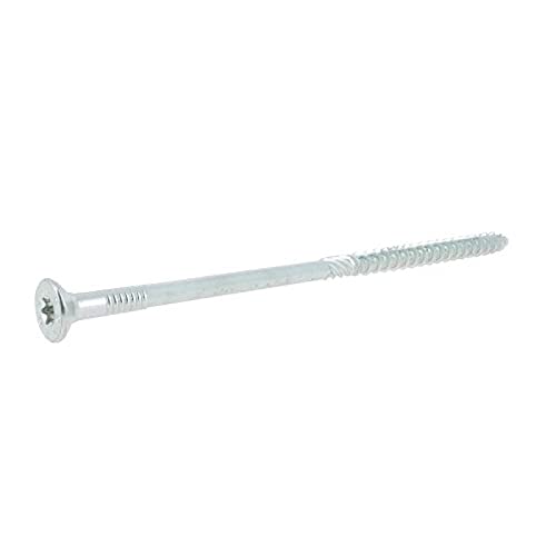Tornillo para madera cabeza avellanada Torx acero galvanizado parcialmente roscado Vking, diámetro 8 mm, longitud 300 mm, caja de 50