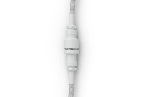 Image of Glorious Coiled Keyboard Cable - USB C Artisan Braided Cables for Mechanical Gaming - Custom (White)