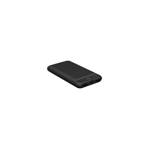 IconBit FT-0100G Powerbank mit 10.000mAh, Taschenlampe, Type-C und Micro USB Eingang, Kompaktes Design Schwarz