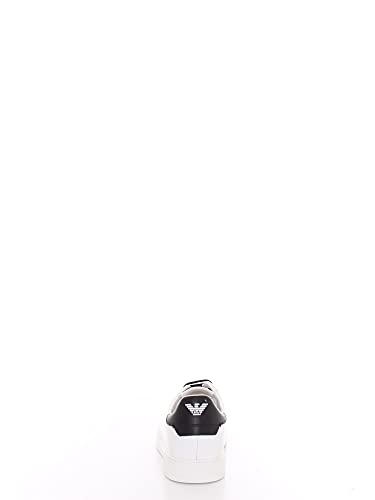 Emporio Armani Drilled Logo Sneakers, 11 White #TOP3