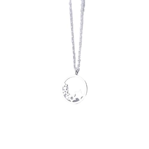 Collier étoile et flocon en argent 925 et zircon de mariage
