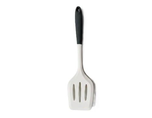 Image of DecorTwist Silicone Spatula | Heat Resistant Kitchen Utensils for Cooking, Baking | Non-Stick, BPA-Free, Flexible & Durable | Dishwasher Safe, Seamless Design (8X 0.2X 32cm,91g) White