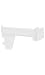 SSWBasics Boutique White Pipe 3 inch L-Shaped Hangrail Bracket