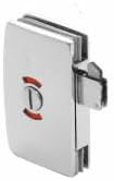 CRL Polished Chrome Sliding Glass Door Lock With Indicator