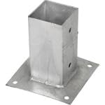 Sud Bois - Soporte para pie de poste (16 x 16 cm, cuadrado), color blanco