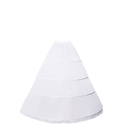 ZLQQ Women s 4-Hoop A-Line Floor Length Wedding Ball Gown Petticoat Underskirt Crinoline