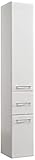 Pelipal 376.013029 Hochschrank, Holzwerkstoff, Weiß Hochglanz/Weiß Glanz, 185,5/30/33 cm