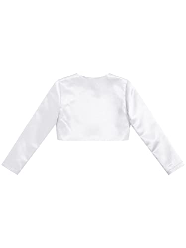 Sywiyi Little Girls Knit Cropped Bolero Shrug Long Sleeve Open Front Cardigan Cover up4
