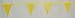 Pennants, Polyethylene, Yellow, 60 ft.