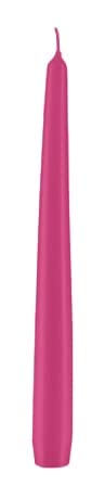 Bougies coniques 12 Fuchsia Rose 24 x 2,3 cm, Bougies Anti-Goutte, Bougies pour bougeoirs
