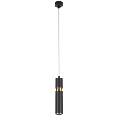 ARTE LAMP - Lámpara de techo para pasillo con cable, lámpara de techo de cocina LED, lámpara con casquillo para 1 bombilla y pantalla color negro