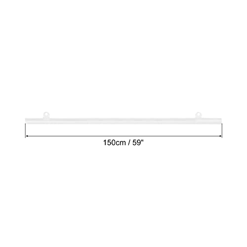Image of MECCANIXITY PVC Poster Hanger Rail Poster Strip Bar 150cm /59inch Clear with Clips for Poster, Map, 4 Set
