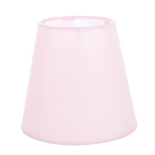 FRCOLOR Abat-Jour Baril Abat-Jour en Tissu E14 Couvercle De Lampe De Table Clip Abat-Jour Baril Abat-Jour en Tissu pour Maison Chambre Restaurant Rose Cover
