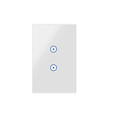 Jinvoo ZigBee 3.0 interruttore della luce intelligente 2 gruppi hub Tuya necessari Compatibile con Tuya funziona con Amazon Alexa Google Assistant Certificato CE REACH bianco 1 confezione