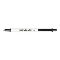(6 Pack Value Bundle) BICCSM11BK Clic Stic Ballpoint Retractable Pen, Black Ink, Medium, Dozen