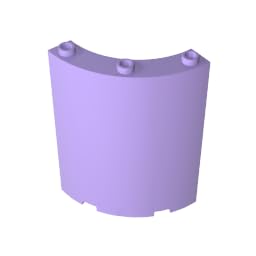 Gobricks 30562 Door Panel 4x4x6 Quarter Cylinder 10 Pieces GDS-774 Compatible with Lego Building Blocks Color:Lavender