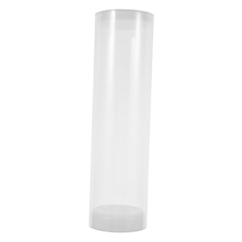 Mobestech Tubo De Pelota De Tenis Contenedor De Tubo Floreros Florero Claro Jarrones Cilíndricos Recipiente De Galletas El Plastico Gris