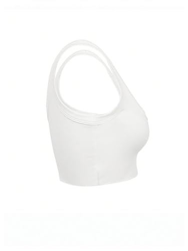 SweatyRocks Women's Square Neck Crop Tank Top Sleeveless Summer Basic Tops3