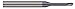 Micro 100 BEF-093-500K Ball End Mill.0938" Cutter Dia, 1/8" LOC, 1/2" Reach.089" Neck Dia, 2 Fl, 1/8" Shank Dia, 1-1/2" OAL, NACRO