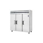 Everest ESRF3 74-3/4" Commercial Reach-in Refrigerator Freezer Combo for Restaurant Hotel Kitchen Deli Cafeteria | 68 Cu Ft Capacity | 3-Solid Door, 9-Shelf | LED Lighting, Stainless Steel, 115V, NSF