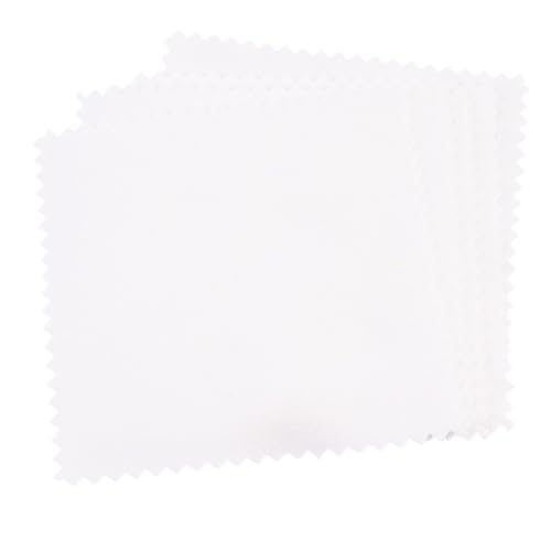 XPJYUA Limpia Plata 50 Uds. Paño for pulir Plata paños de Limpieza de Color Reutilizables de Doble Cara for Collares Anillos Herramientas de joyería Suministros de Limpieza(Color:White 10x10cm)