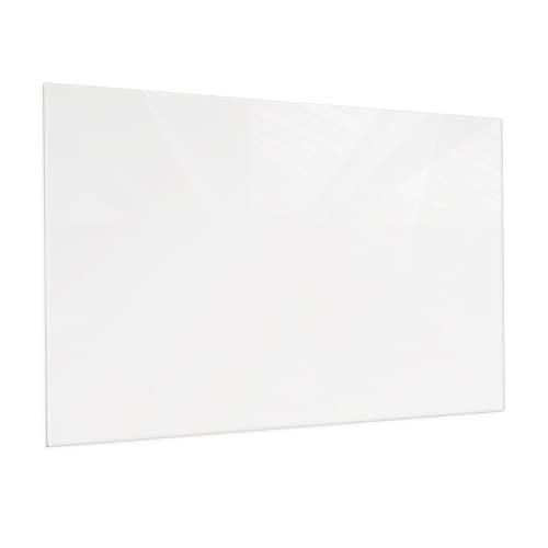Magnetic Glass Dry Erase Board, Frameless Glass White Board, 24"X36", With Magnets, Markers, Aluminum Marker Tray, Magnetic Eraser For Office, Home & School By Fab Glass And Mirror #TOP19