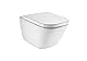 Roca A80147200B Sitz und Deckel Supralit, gedämpft, Kollektion The Gap Square, Weiß, 43 x 35 W